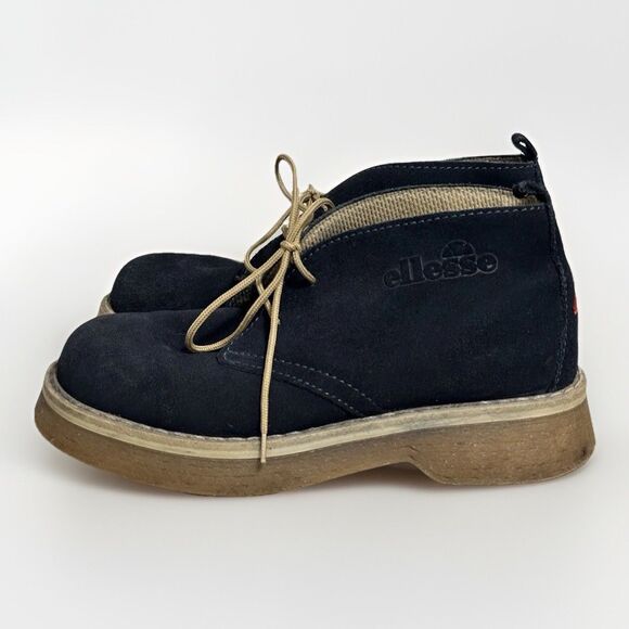 Ellesse Chukka Style Boots Dark Blue Italian Shoes Size 36 - Picture 5 of 14